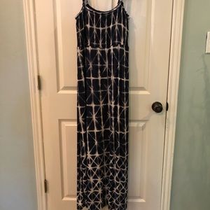 SOMA wknd Maxi Dress - XL - Navy tie-dye